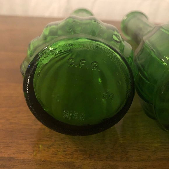 4 Vintage Green Vases CFG PGC CLC - Picture 11 of 13